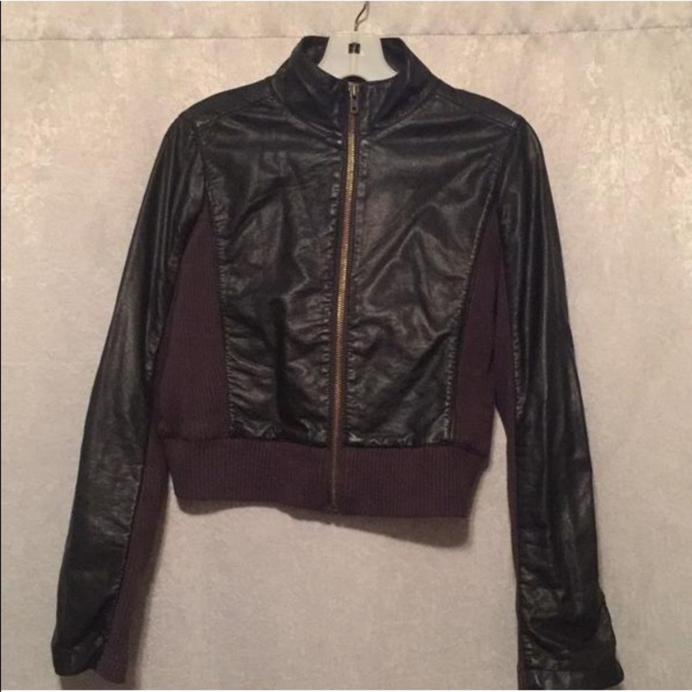 Dark hunter green and brown spring jacket